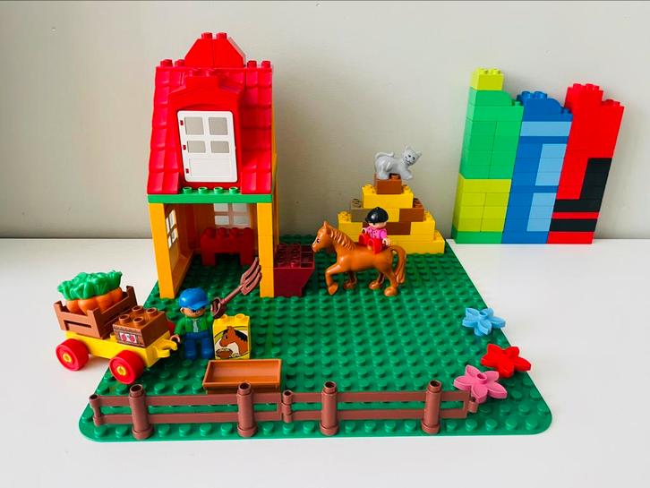 DUPLO | Boerderij set met dieren, hooiberg, boer en ruiter, Kinderen en Baby's, Speelgoed | Duplo en Lego, Gebruikt, Duplo, Complete set