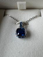 NIEUW: Swarovski ketting blauw (september), Met kristal, Nieuw, Zilver, Verzenden