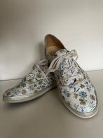 Witte sneakers met bloemetjes, Christian Dietz, 39,5 = 6,5 G, Wit, Christian Dietz, Ophalen of Verzenden, Sneakers of Gympen