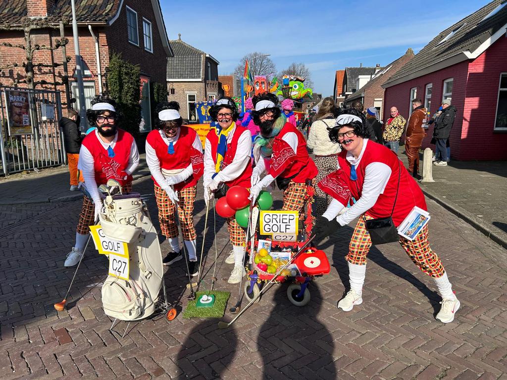 Optocht groep griepgolf, Ophalen of Verzenden, Gedragen, Carnaval, Kleding