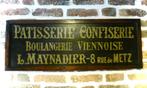 Handgeschilderd Frans reclame bord / bakkerij / boulangerie, Ophalen of Verzenden, Zo goed als nieuw, Reclamebord