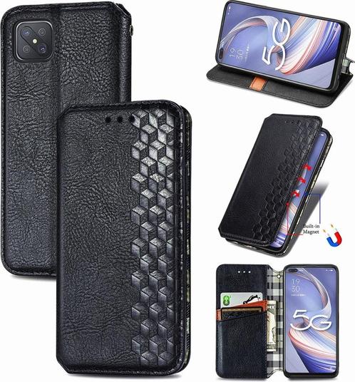 Luxe PU Lederen Wallet Case Set voor OPPO Reno4 Z 5G _ Zwart, Telecommunicatie, Mobiele telefoons | Hoesjes en Frontjes | Overige merken
