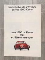 Folder VW Volkswagen kever 1200 1500 1966 Nederlands, Gelezen, Volkswagen, Verzenden
