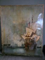 Antieke Fotoplaat “Het kanonschot” | Willem van de Velde de, Ophalen of Verzenden