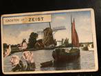 Zeist, Groeten uit Zeist, molen, zeilboot, Ophalen of Verzenden, 1920 tot 1940, Gelopen, Utrecht