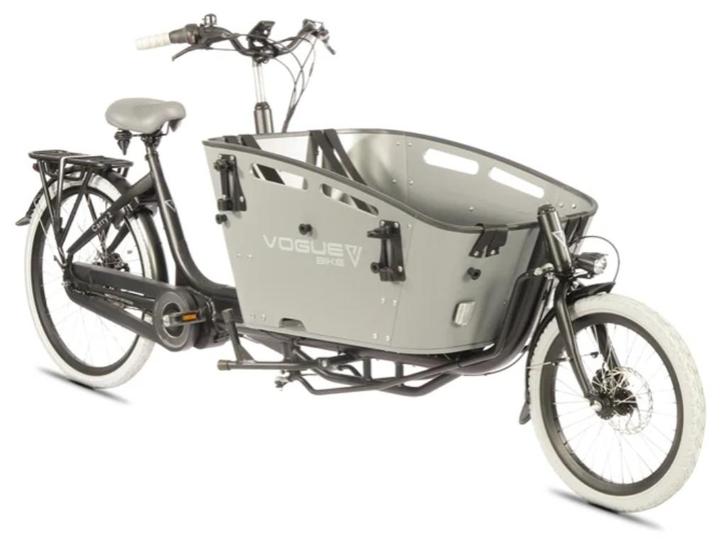 Prachtige elektrische bakfiets tweewieler zwart/grijs, Fietsen en Brommers, Fietsen | Bakfietsen, Nieuw, Overige merken, 4 kinderen of meer