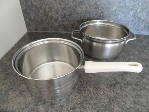 steelpan en ketel BK, Huis en Inrichting, Keuken | Potten en Pannen, Zo goed als nieuw, Kookpan of Snelkookpan, Rvs, Inductieplaat