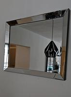 Grote glas zilver spiegel., Ophalen, Gebruikt, Rechthoekig, Minder dan 100 cm