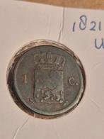 1 Cent 1821 Willem I - Utrecht, Verzenden, Koning Willem I, 1 cent, Losse munt