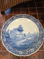 Groot delfts blauw wandbord, 40cm doorsnee, Ophalen