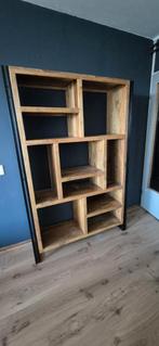 Industriële wandkast boekenkast van Mango hout, Ophalen, Gebruikt, 100 tot 150 cm, 150 tot 200 cm