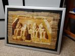 Te koop: Abu Simbel op origineel papyrus. Gekocht in Egypte., Ophalen of Verzenden
