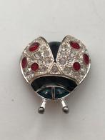 Lieveheersbeestje broche Roman met kleurrijke strasstenen, Overige materialen, Overige kleuren, Minder dan 4 cm, Ophalen of Verzenden