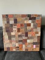 Modern lederen schilderij, Ophalen of Verzenden