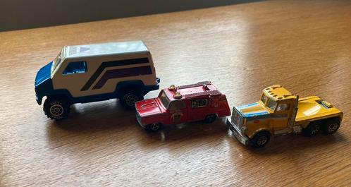 Modelauto’s set van 3 : Matchbox Tonka en Majorette, Hobby en Vrije tijd, Modelauto's | 1:87, Gebruikt, Bus of Vrachtwagen, Ophalen of Verzenden