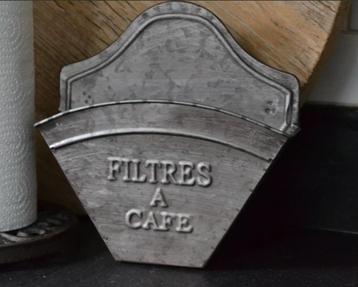 KOFFIE FILTERHOUDER - Filterzakjeshouder Landelijk zink beschikbaar voor biedingen