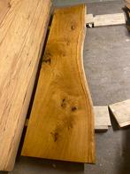 Eiken blad - 220x58/53x6,5 cm, Doe-het-zelf en Verbouw, Hout en Planken, Ophalen, Gebruikt, Eiken, 200 tot 250 cm