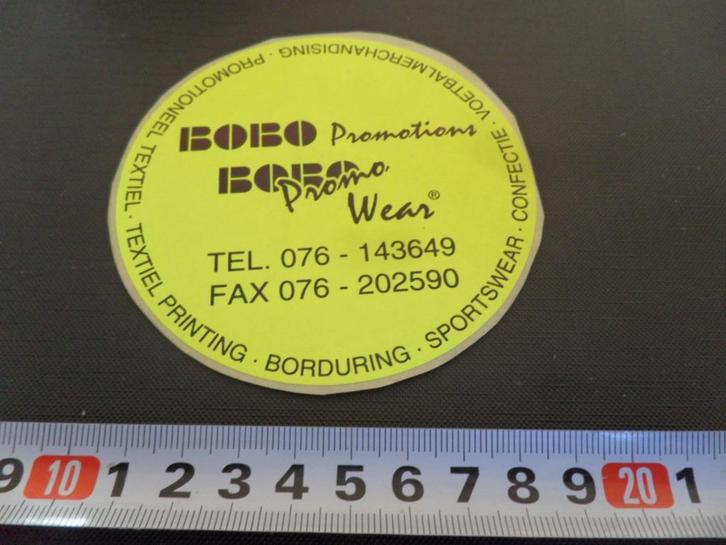 sticker Breda BOBO Promotions BOBO Promo Wear, Verzamelen, Stickers, Zo goed als nieuw, Ophalen
