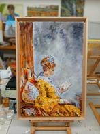 olie op doek mét lijst, Antiek en Kunst, Ophalen