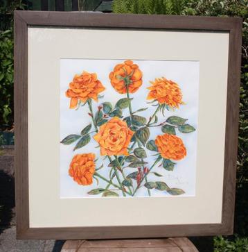 Schilderij van rozen
 Aquarel guache
 beschikbaar voor biedingen