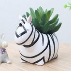 Zebra Bloempot / Bloem Pot Bak Plantenbak Dier, Tuin en Terras, Bloempotten, Overige materialen, Verzenden, Rond, Nieuw