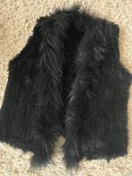 Zwart Konijnen /Wasbeer Bont Gilet, Ophalen, Zo goed als nieuw, Maat 38/40 (M), Bruin