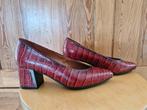 Hispanitas rode snakeskin leren pumps blokhak mt 37 nieuw, Pumps, Hispanitas, Ophalen of Verzenden, Zo goed als nieuw