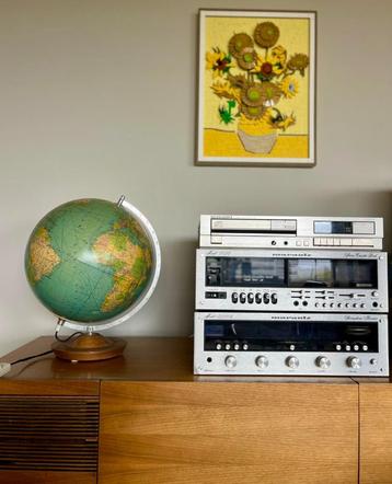 Vintage wereldbol met licht / Räth globe  beschikbaar voor biedingen