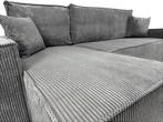 Luxe Corduroy Hoekbank – 245 x 160 cm, Ophalen of Verzenden, Nieuw, Tweepersoons
