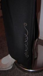 Zwarte stretch pantalon met strass steentjes, Zwart, Maat 42/44 (L), Ophalen of Verzenden, Zo goed als nieuw
