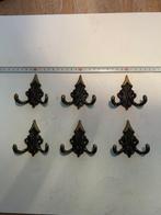 Kapstokhaak, messing, 6x, Huis en Inrichting, Woonaccessoires | Kapstokken, Wandhaken, Nieuw, Ophalen of Verzenden, Minder dan 100 cm