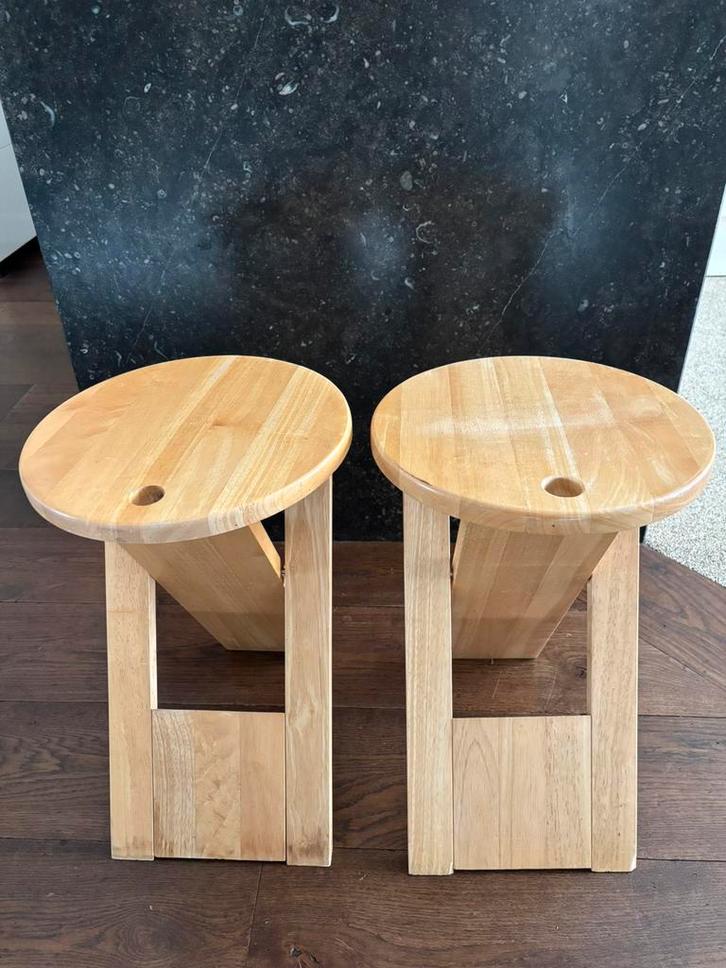 Vintage kruk Suzy retro Ikea (set van 2), Huis en Inrichting, Krukjes, Gebruikt, Hout, Ophalen
