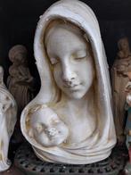 oma's nostalgische oude maria borstbeeld / verweerde staat, Gebruikt, Ophalen of Verzenden, Beeld(je)
