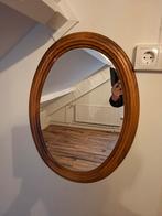 Ovale spiegel met houten rand, Huis en Inrichting, Woonaccessoires | Spiegels, Ophalen, Minder dan 50 cm, Gebruikt, Minder dan 100 cm