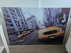 Glas schilderij New York Taxi 60x90cm, Ophalen, Zo goed als nieuw, Schilderij