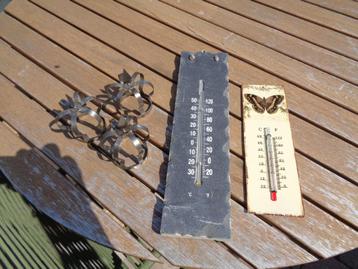 2 Thermometers en 3 Kleine Kroontjes Tuin ** Mimosa ** beschikbaar voor biedingen