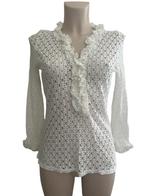 Anne Fontaine shirt lange mouw wit S, Kleding | Dames, Wit, Ophalen of Verzenden, Zo goed als nieuw, Lange mouw