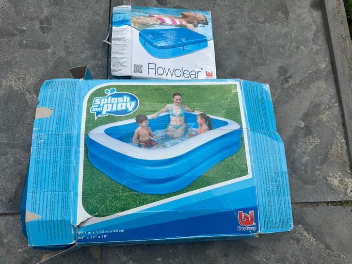 Bestway Splash opblaas zwembad met afdekzeil, Kinderen en Baby's, Speelgoed | Buiten | Opblaasfiguren, Zo goed als nieuw, Ophalen of Verzenden