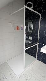 Riho Lucid 400 inloopdouche met handdoekhouder 90cm mat wit, Huis en Inrichting, Badkamer | Badkamermeubels, Ophalen, 200 cm of meer