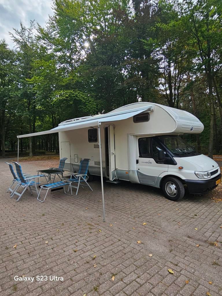 6 persoons Camper Ford Transit Ahorn met alkloof, Caravans en Kamperen, Campers, Particulier, Half-integraal, Ford, Ophalen