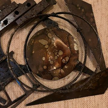 Deense brutalist metaal kunst door Henrik Horst beschikbaar voor biedingen