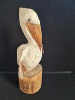 Unieke houten pelikaan – handgemaakt in Indonesië – ca. 40x, Ophalen of Verzenden
