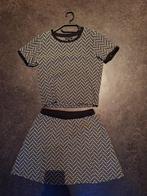 Co-ord set rokje en shirtje zwart wit maat 40 / M, Maat 38/40 (M), Wit, Ophalen of Verzenden, Zo goed als nieuw