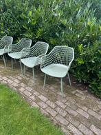 Zes groene kuipstoelen webbing Kwantum, Tuin en Terras, Tuinstoelen, Ophalen of Verzenden, Zo goed als nieuw, Kunststof