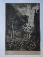 Gravure brand Oude Schans Amsterdam, 1658, neerstorten gevel, Antiek en Kunst, Verzenden