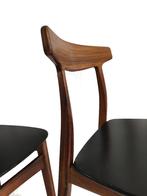 Prachtig vintage Deens design Bruno Hansen stoelen Kjaernulf, Ophalen, Gebruikt, Bruin, Eén