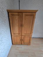 Computer Kast Eikenhout, Ophalen, Met deur(en), 100 tot 150 cm, Klassiek