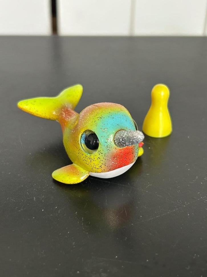 Ty Mini Boos Nori de narwal, per stuk te koop, Verzamelen, Poppetjes en Figuurtjes, Zo goed als nieuw, Ophalen of Verzenden