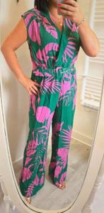 Jumpsuit Mango groen en roze, Kleding | Dames, Jumpsuits, Ophalen of Verzenden, Zo goed als nieuw, Groen