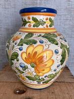 Vintage Italiaanse Majolica vaas, 26 cm, in perfecte staat, Ophalen of Verzenden